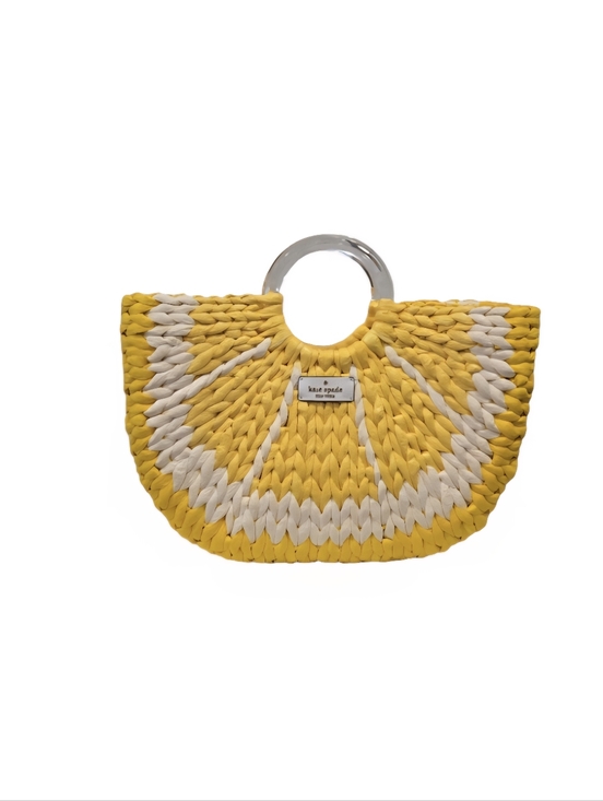 kate spade Handbags - Kate Spade New York Novelty Perfect Picnic Lemon Woven Tote EUC